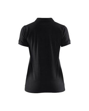 Dames poloshirt piqué Zwart