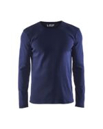 T-shirt lange mouw Marineblauw