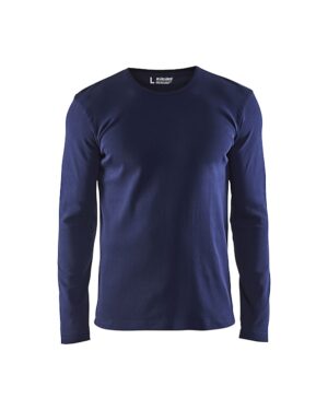 T-shirt lange mouw Marineblauw