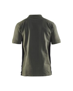 Poloshirt piqué Army Groen/Zwart