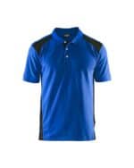 Poloshirt piqué Korenblauw/Zwart
