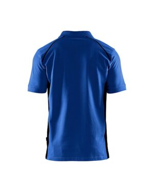 Poloshirt piqué Korenblauw/Zwart