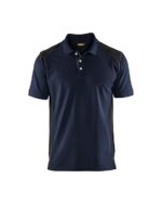 Poloshirt piqué Donker marineblauw/Zwart
