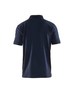 Poloshirt piqué Donker marineblauw/Zwart