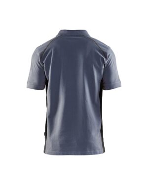 Poloshirt piqué Grijs/Zwart