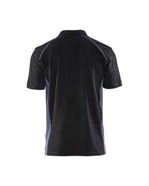 Poloshirt piqué Zwart/Grijs