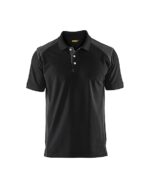 Poloshirt piqué Zwart/Donkergrijs