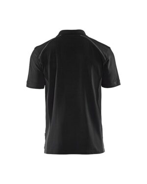 Poloshirt piqué Zwart/Donkergrijs