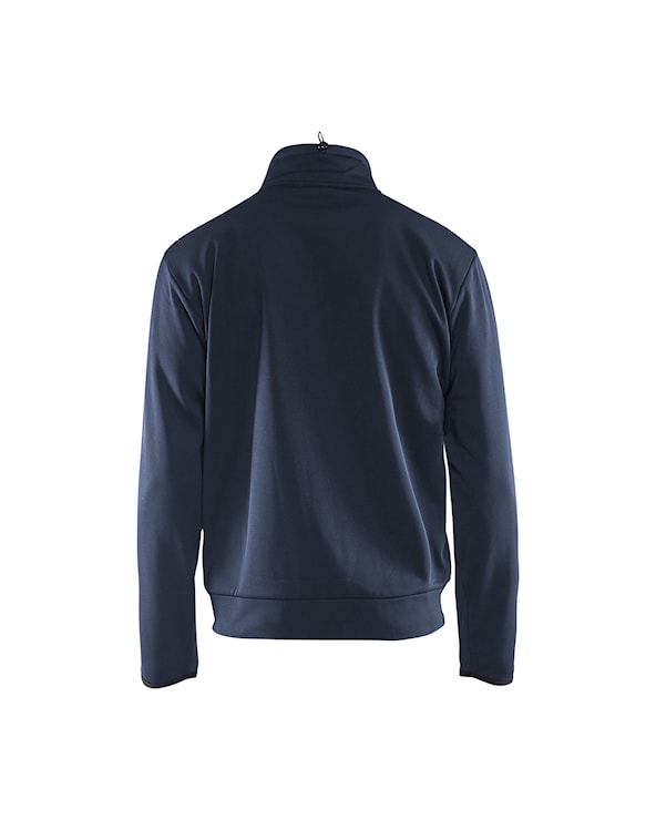 Service sweatshirt met rits Donkerblauw/Geel