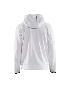 Hoodie met rits Wit/Donkergrijs