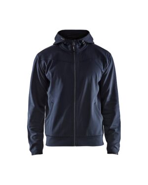 Hoodie met rits Donker marineblauw/Zwart