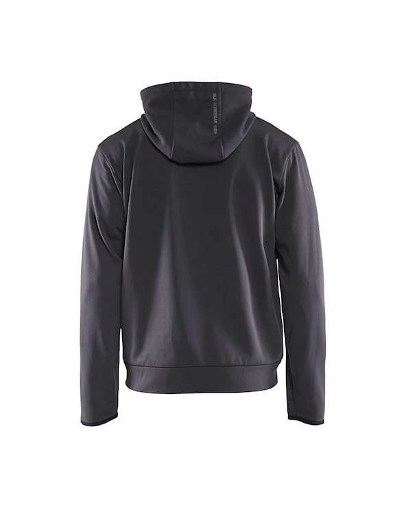 Hoodie met rits Medium Grijs/Zwart