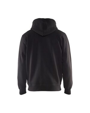 Hooded sweatshirt met rits Zwart