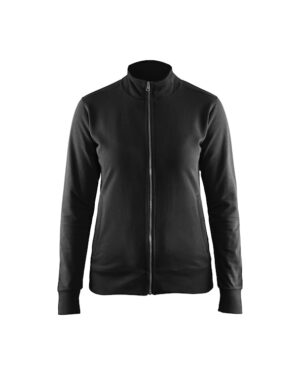 Dames Sweatshirt Lange Rits Zwart