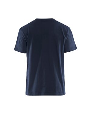 T-shirt bi-colour Donker marineblauw/Zwart