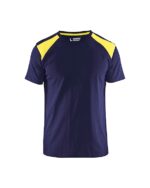 T-shirt bi-colour Marine/High Vis Geel