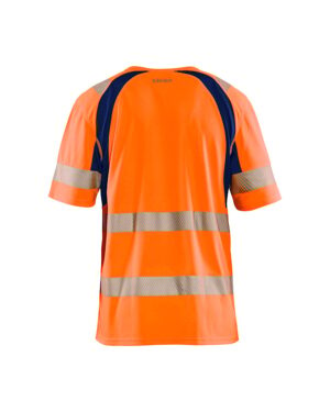 UV-T-shirt High Vis High Vis Oranje/Marineblauw