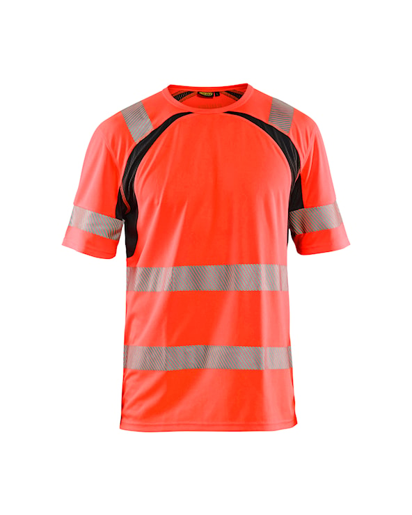 UV-T-shirt High Vis High Vis Rood/Zwart