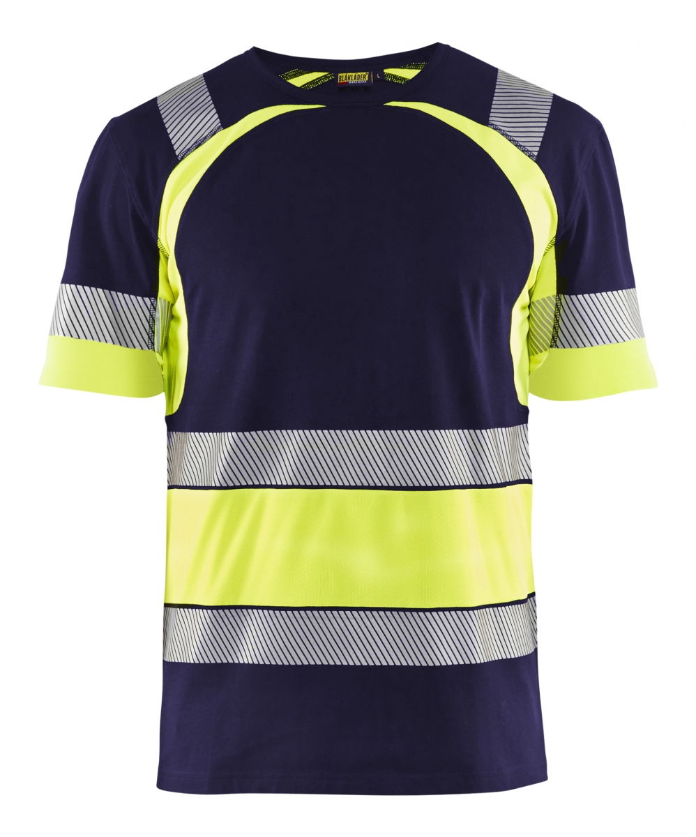 T-shirt High Vis Zwart/Geel