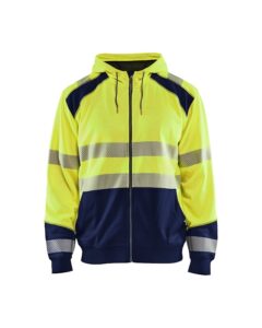 Hooded sweatshirt High Vis High Vis Geel/Marineblauw