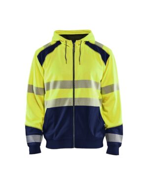 Hooded sweatshirt High Vis High Vis Geel/Marineblauw