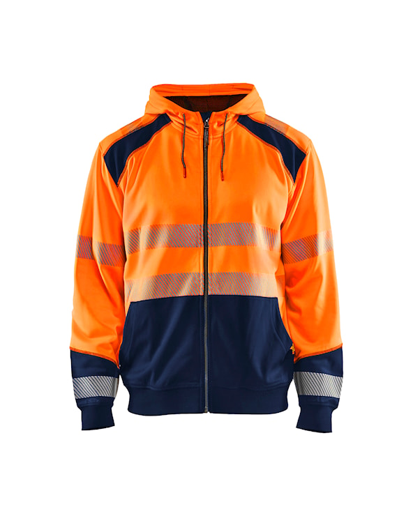 Hooded sweatshirt High Vis High Vis Oranje/Marineblauw