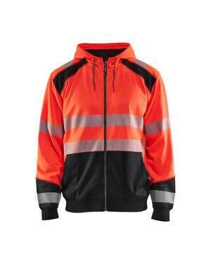 Hooded sweatshirt High Vis High Vis Rood/Zwart