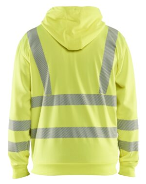 Hoodie Met Rits Hi-Vis Geel