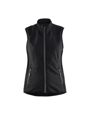 Dames softshell bodywarmer Zwart/Donkergrijs