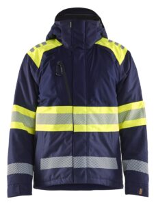 4480 Winterjas High Vis Klasse 1 Marine/Geel