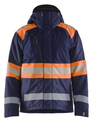 4480 Winterjas High Vis Klasse 1 Marine/Oranje