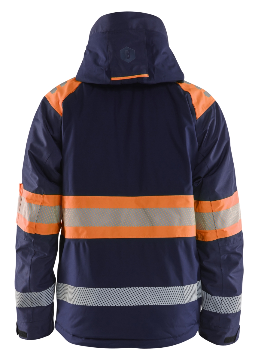 4480 Winterjas High Vis Klasse 1 Marine/Oranje