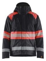 4480 Winterjas High Vis Klasse 1 Zwart/Rood