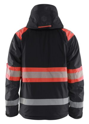 4480 Winterjas High Vis Klasse 1 Zwart/Rood