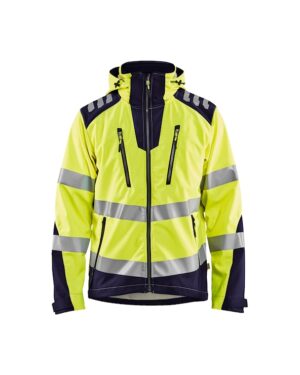 Softshell jack High Vis Geel/Marine