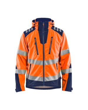 Softshell jack High Vis Oranje/Marine