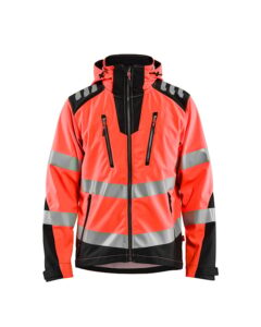 Softshell jack High Vis Rood/Zwart