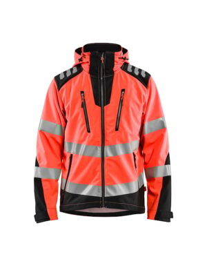 Softshell jack High Vis Rood/Zwart