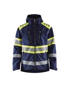 Softshell jack Marine/High Vis Geel