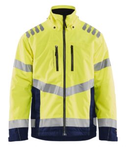 High Vis Winterjas Geel/Marineblauw