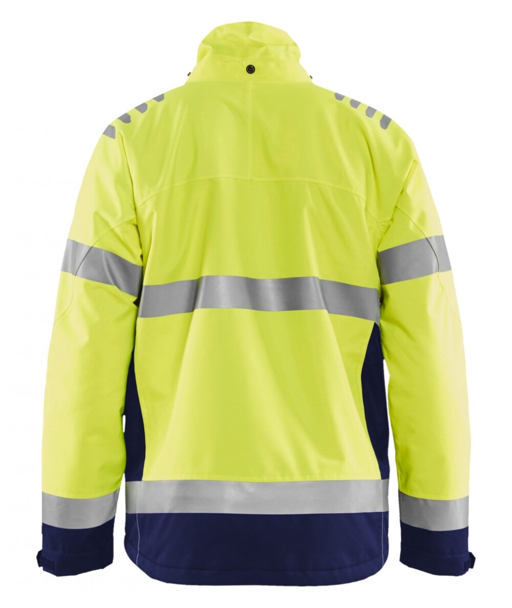 High Vis Winterjas Geel/Marineblauw