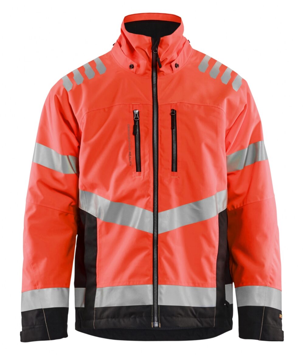 High Vis Winterjas Rood/Zwart