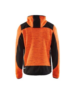 Gebreid vest met softshell High Vis Oranje/Zwart