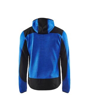 Gebreid vest met softshell Korenblauw/Zwart