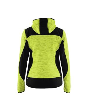 Dames Vest met Softshell Hi-Viz Geel/Zwart