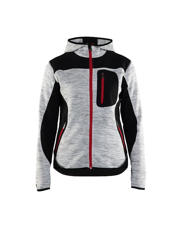 Dames Vest met Softshell Grijs melee/zwart