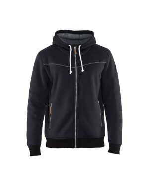 Hoody Met Lange Rits En Warme Voering Zwart