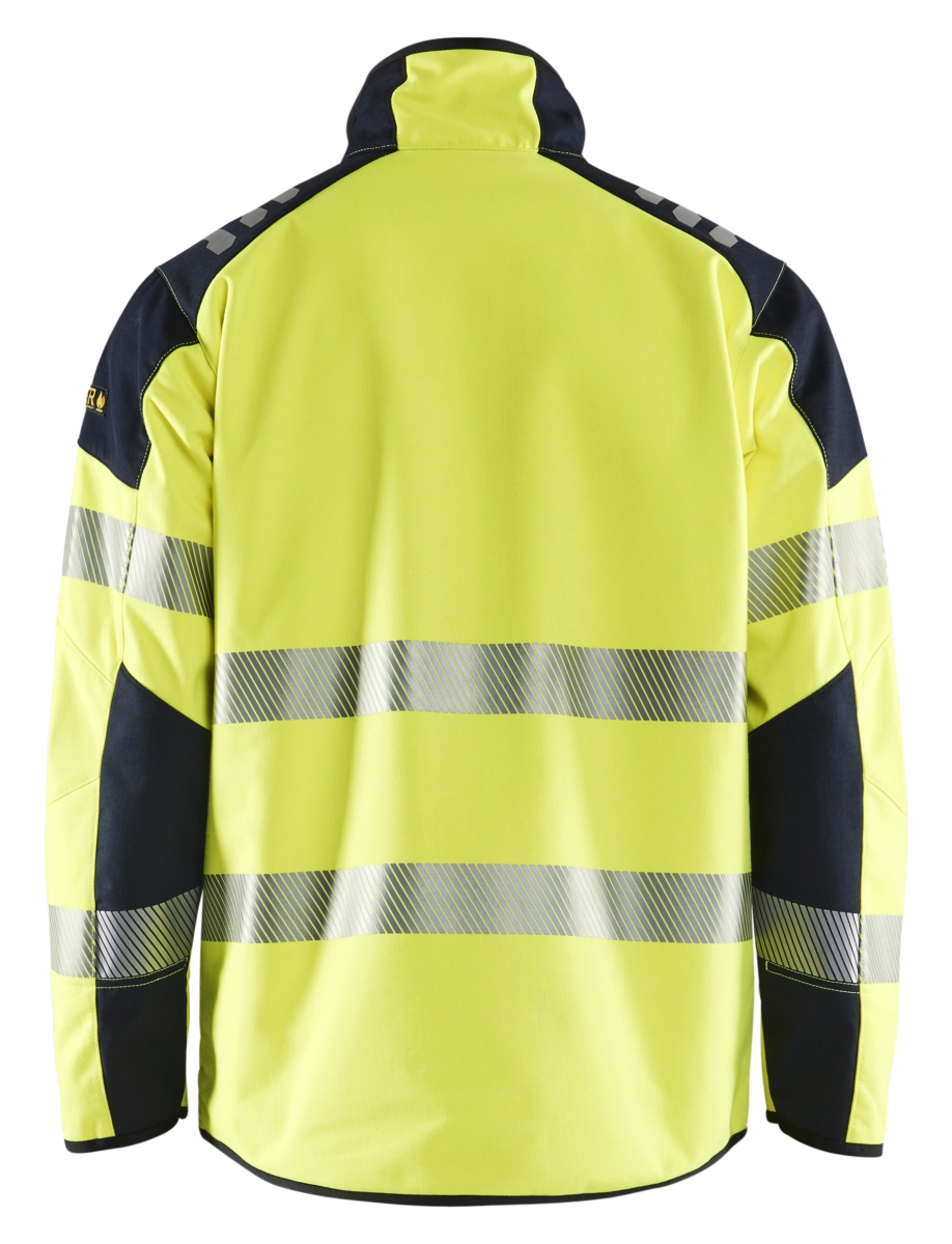 Multinorm Softshell Jack High Vis Geel/Marineblauw