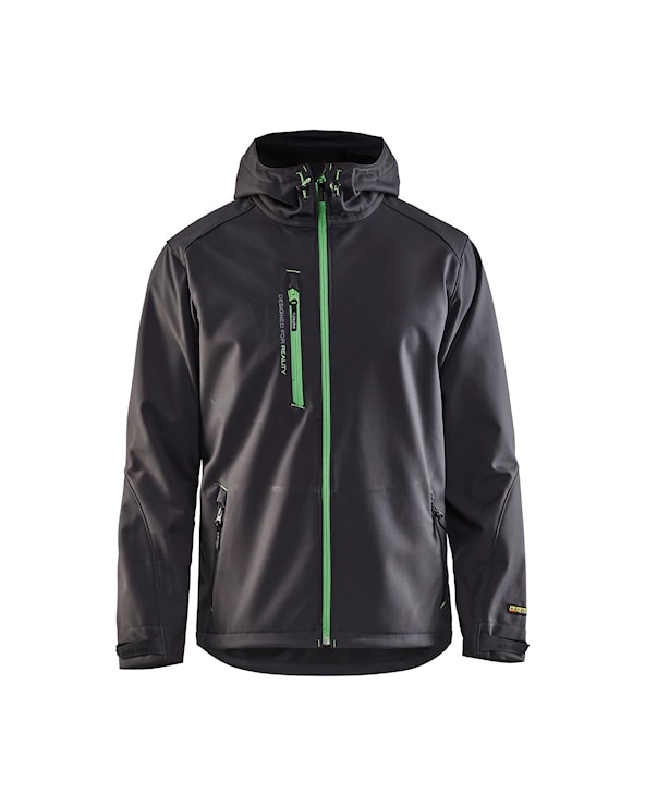 Softshell Jack Donkergrijs/Groen