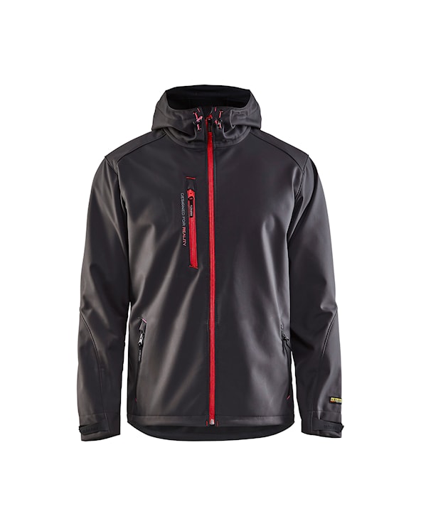 Softshell Jack Donkergrijs/Rood